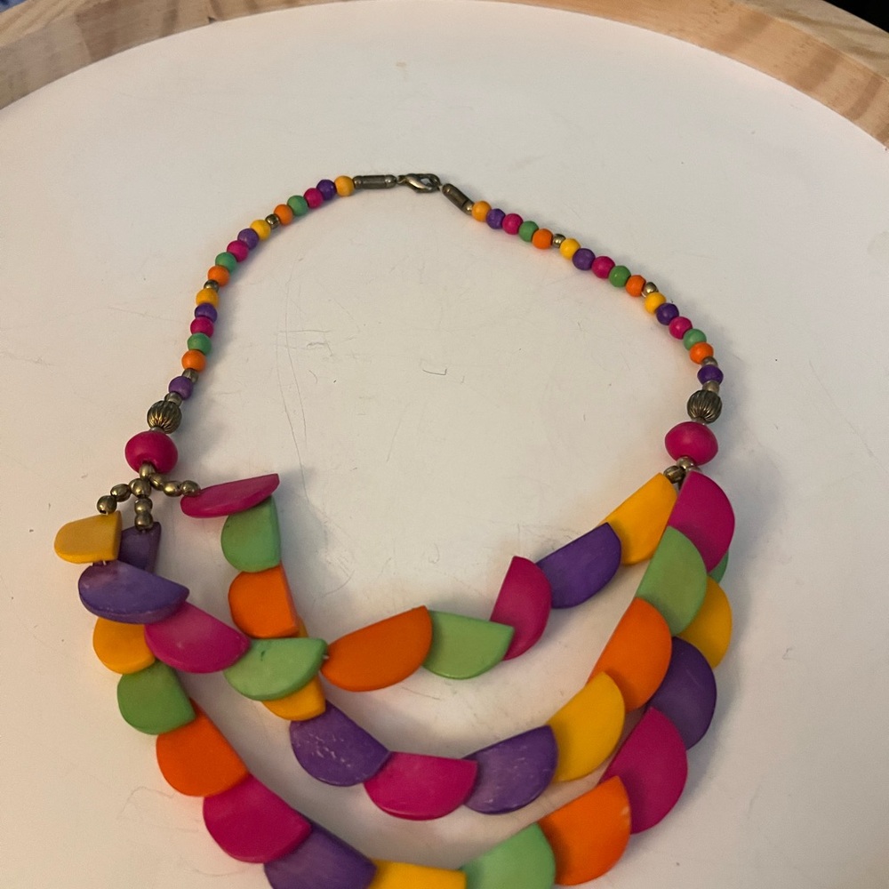 Bright color summer necklace